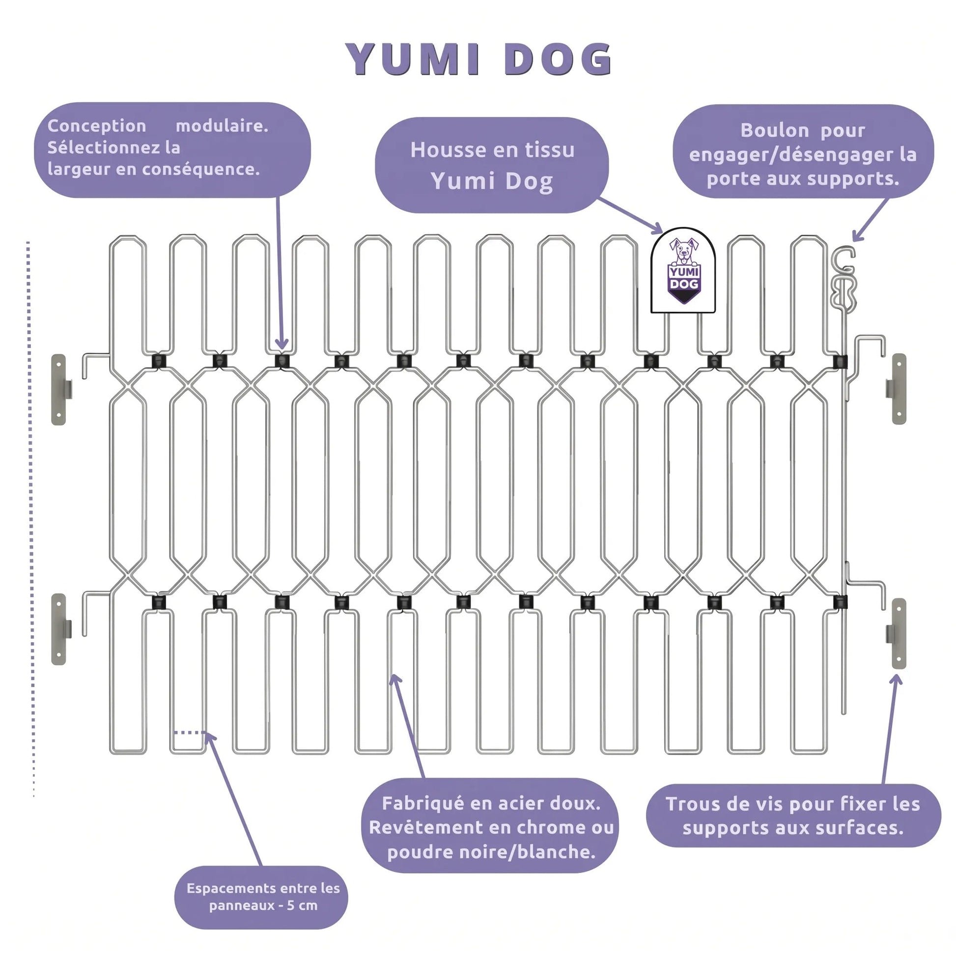 YUMIDOG Barrière Rétractable - vue 3